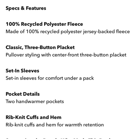 Patagonia Tan and Navy Shearling Button P/O - Style : 26140
Color : BENE - Picture 2 of 7